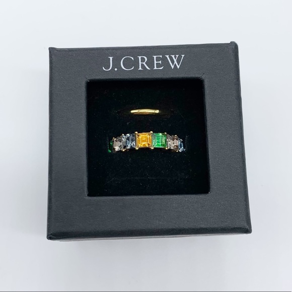 J. Crew Demi Fine Stacked Gem Ring Set of 2